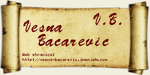 Vesna Bačarević vizit kartica